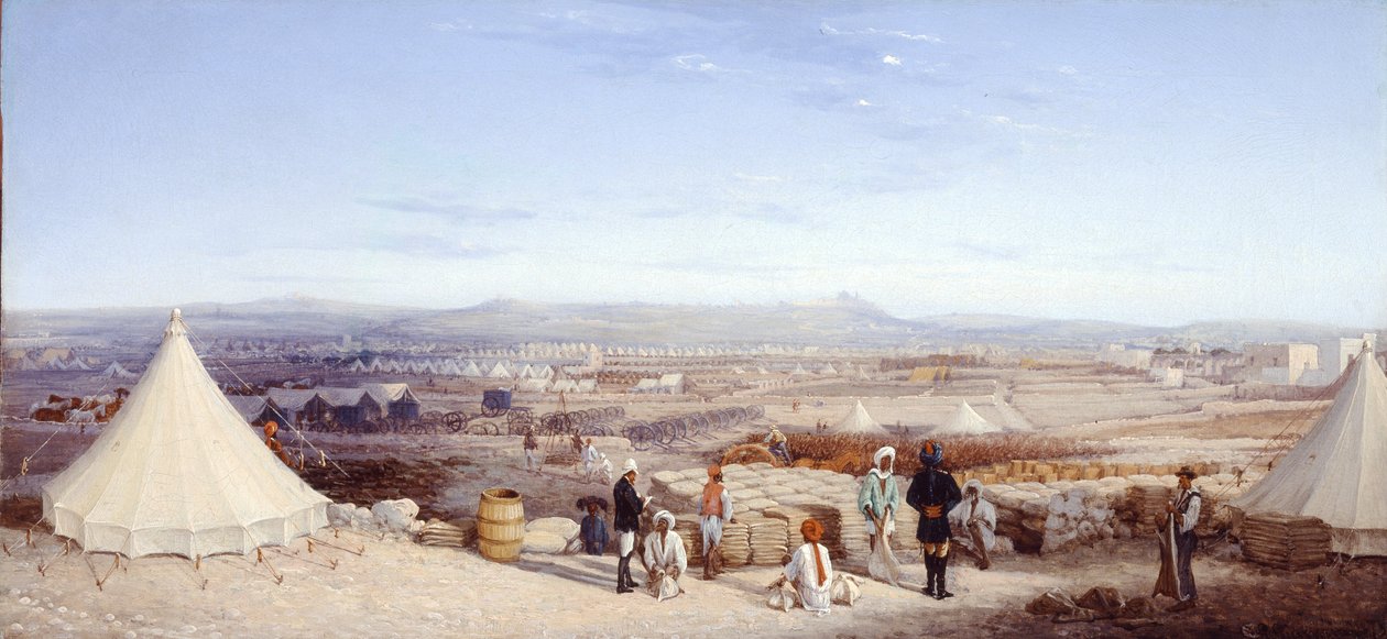 Intian ratsuväen leiri, Malta, 1878 tekijältä Girolamo Gianni