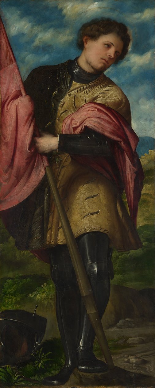Pyhä Aleksanteri, paneeli alttaritaulusta "Syyppi pyhien kanssa", 1524 (öljy puulle) tekijältä Girolamo Romanino
