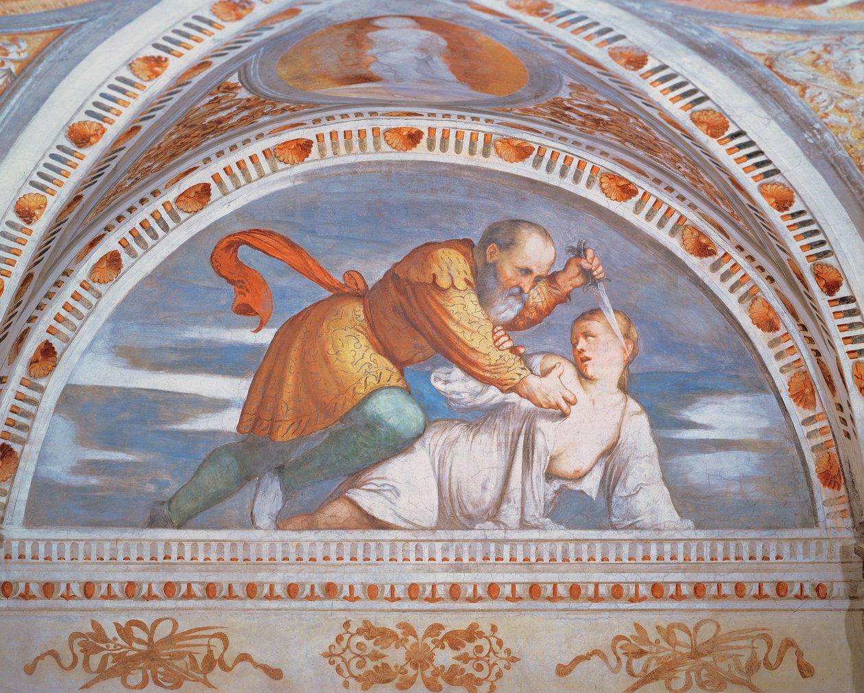 Huonekalut ja erilaiset esineet 1100- ja 1300-luvuilta tekijältä Girolamo Romanino