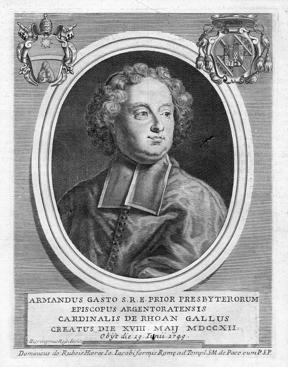 muotokuva gravé tekijältä Girolamo Rossi