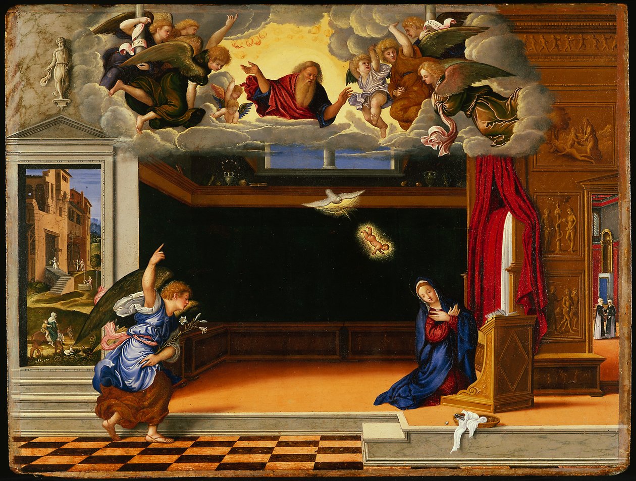Ilmestys, noin 1540 tekijältä Girolamo Da Santa Croce