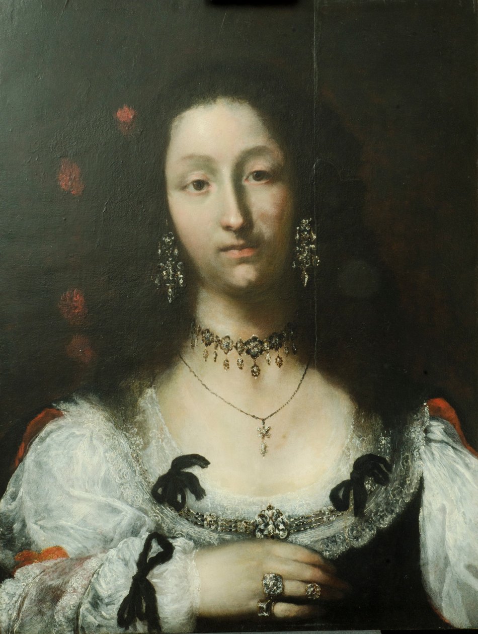 Portrait of a Lady öljy paneelille tekijältä Girolamo Forabosco
