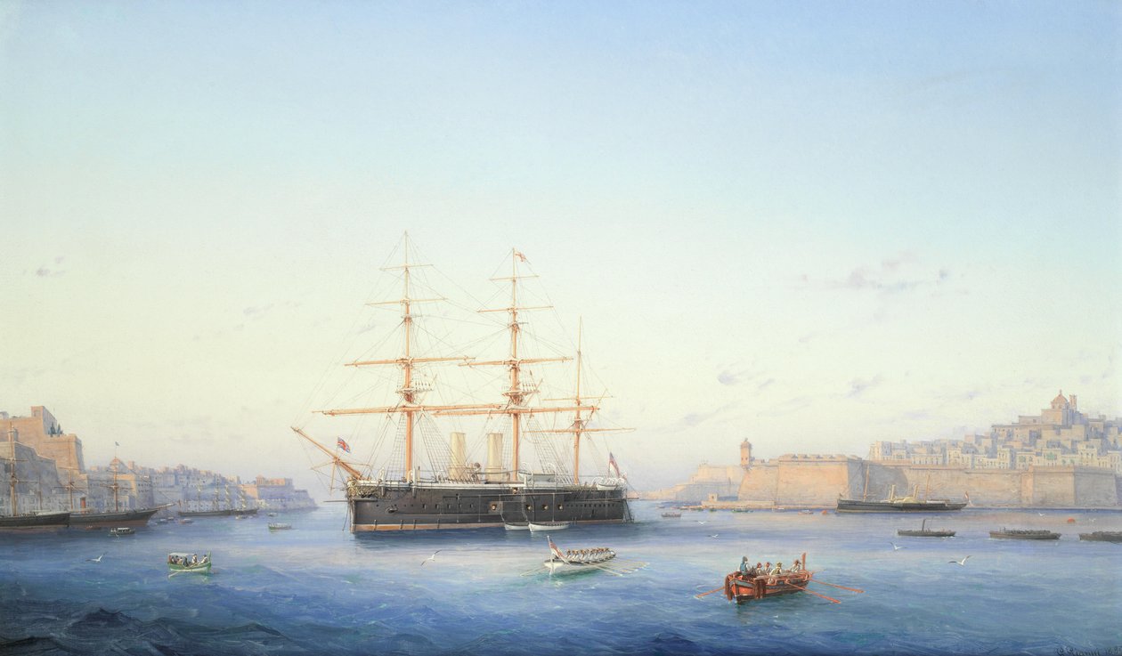 HMS Alexandra suursatamassa, Malta tekijältä Girolamo Gianni