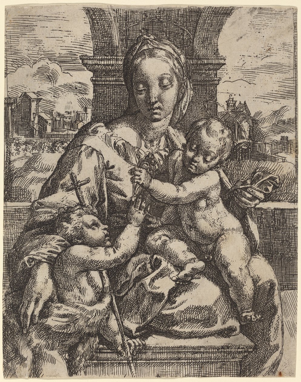 Madonna Aldobrandini tekijältä Girolamo Imperiale I after Raphael