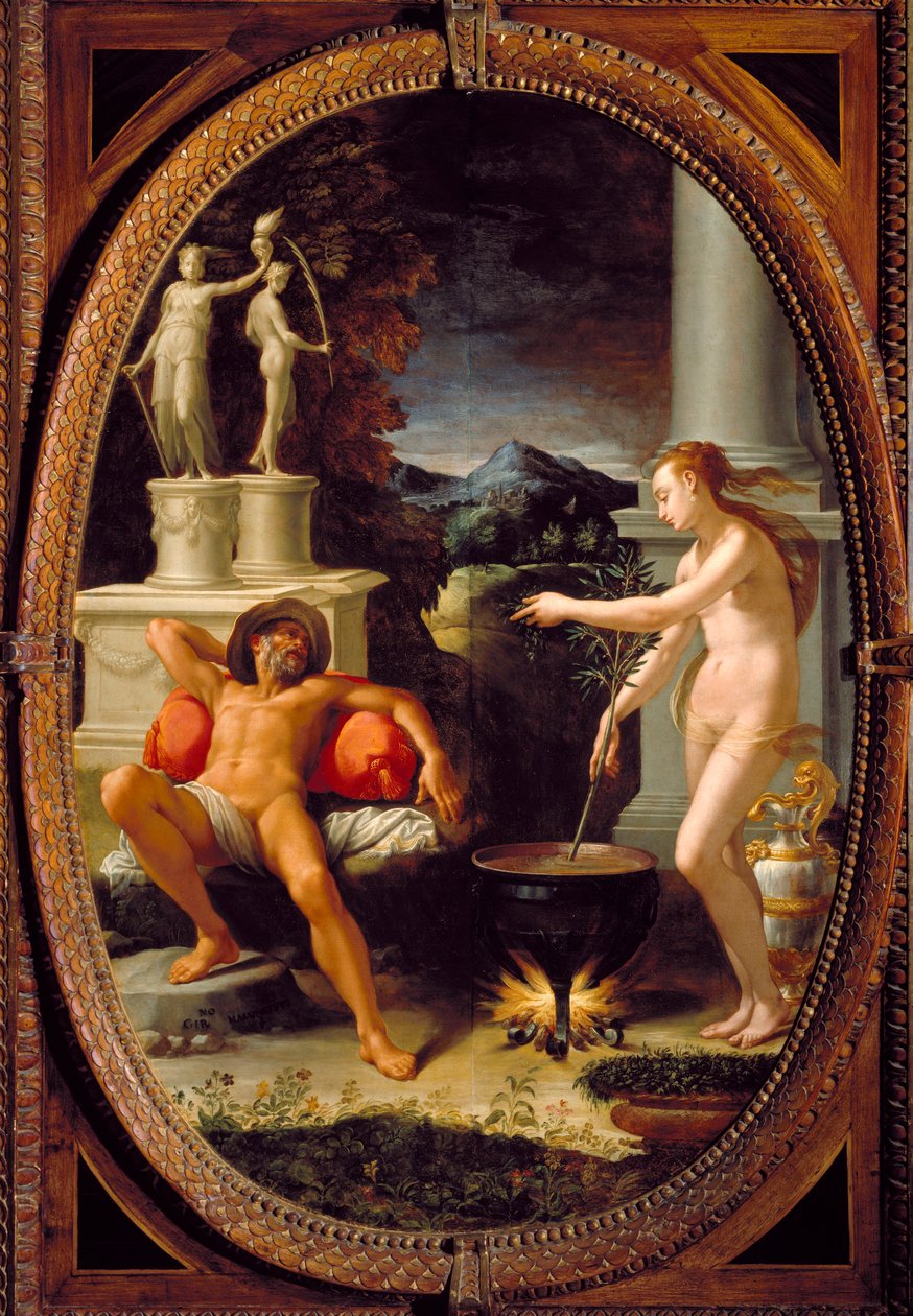 Medee nuorentaa Esonia, Jasonin isää (Painting tekijältä Girolamo Macchietti