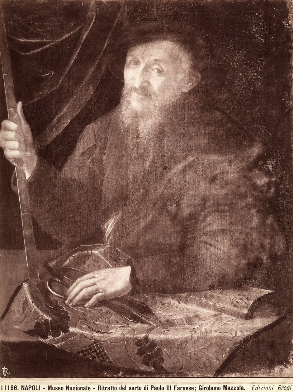 Räätälin muotokuva, 1520-69 tekijältä Girolamo Mazzola Bedoli
