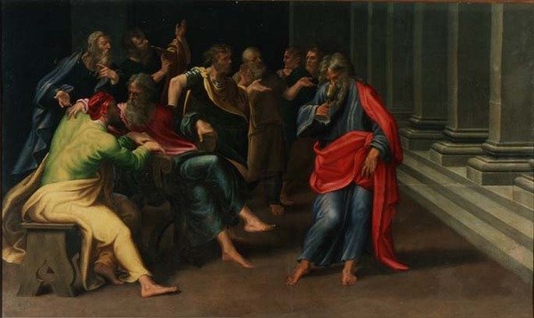 St. John juomassa myrkytetystä maljasta tekijältä Girolamo Mazzola Bedoli
