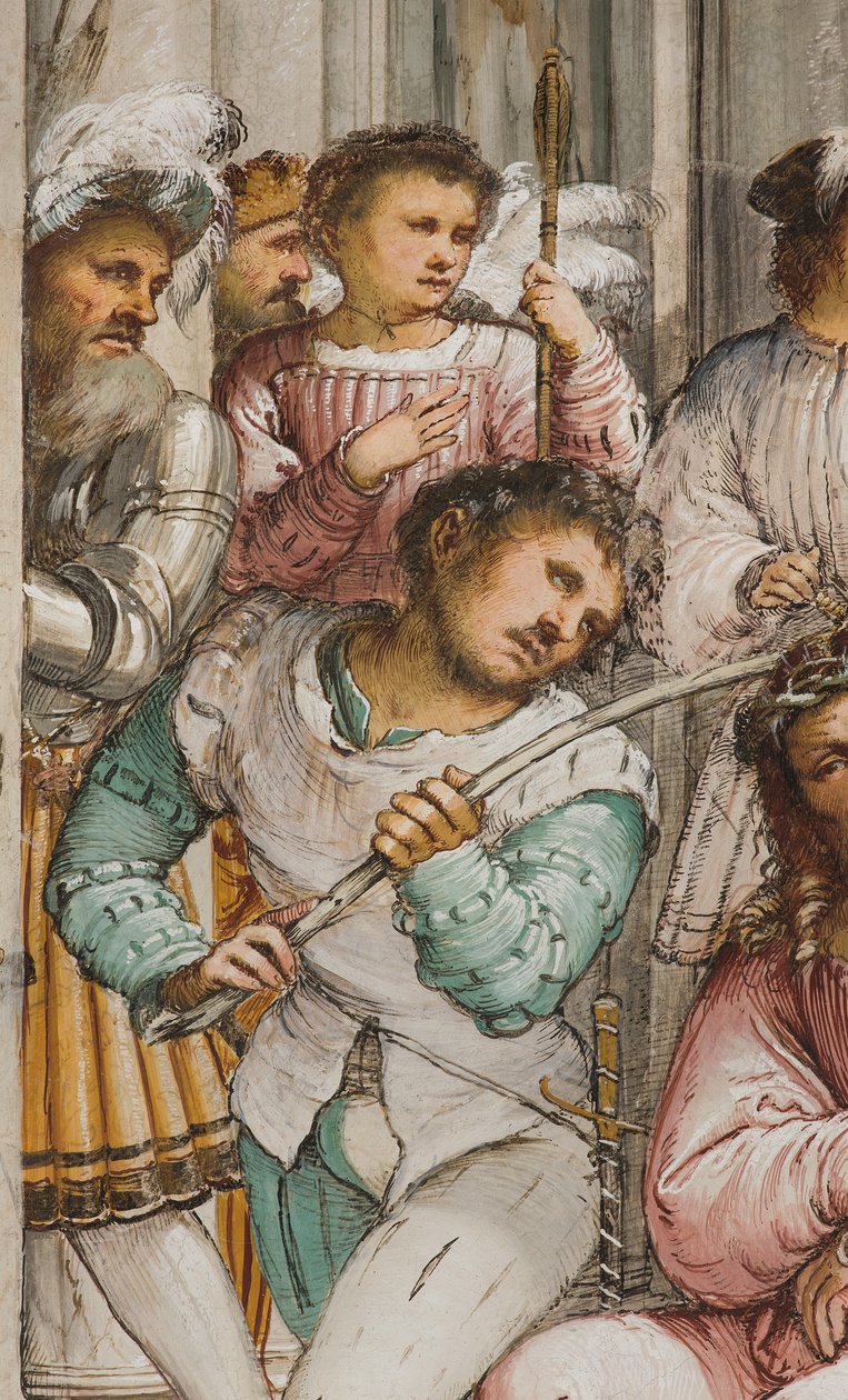 Keskilaivo, neljäs eteläjänne, orjantappurien kruunaus, Girolamo Romanino tekijältä Girolamo Romanino