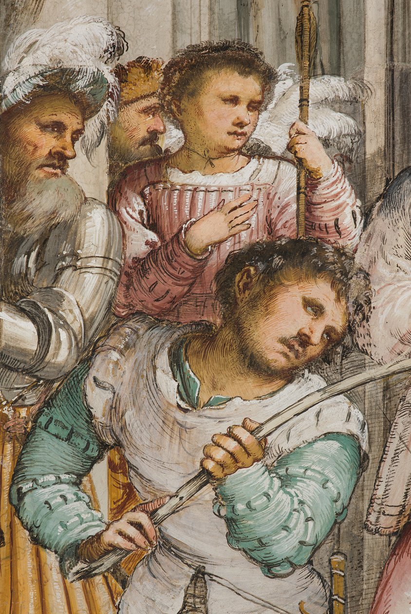 Keskilaivo, neljäs eteläjänne, orjantappurien kruunaus, Girolamo Romanino tekijältä Girolamo Romanino