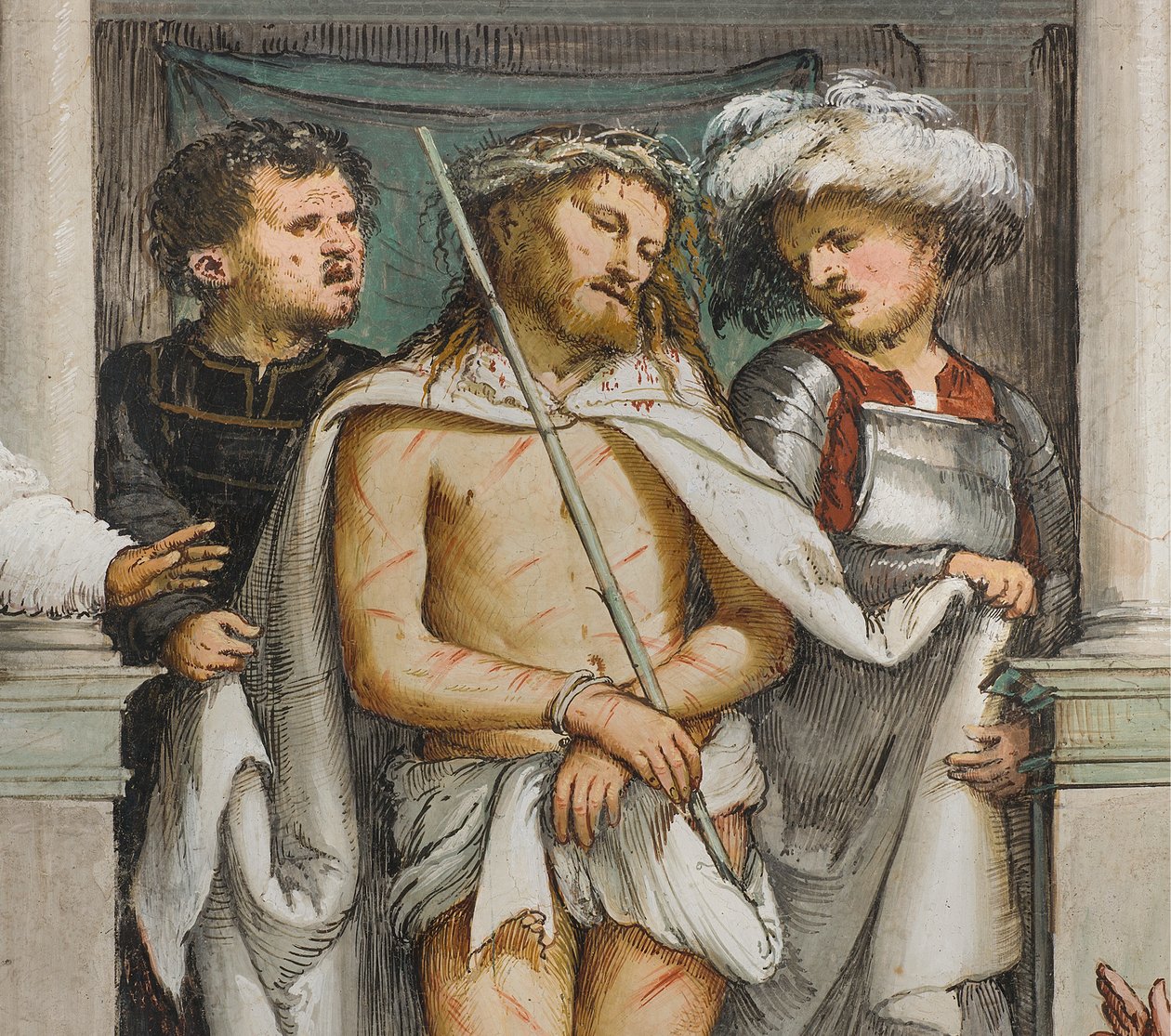 Keskilaivo, neljäs eteläjänne, Ecce Homo, Girolamo Romanino tekijältä Girolamo Romanino