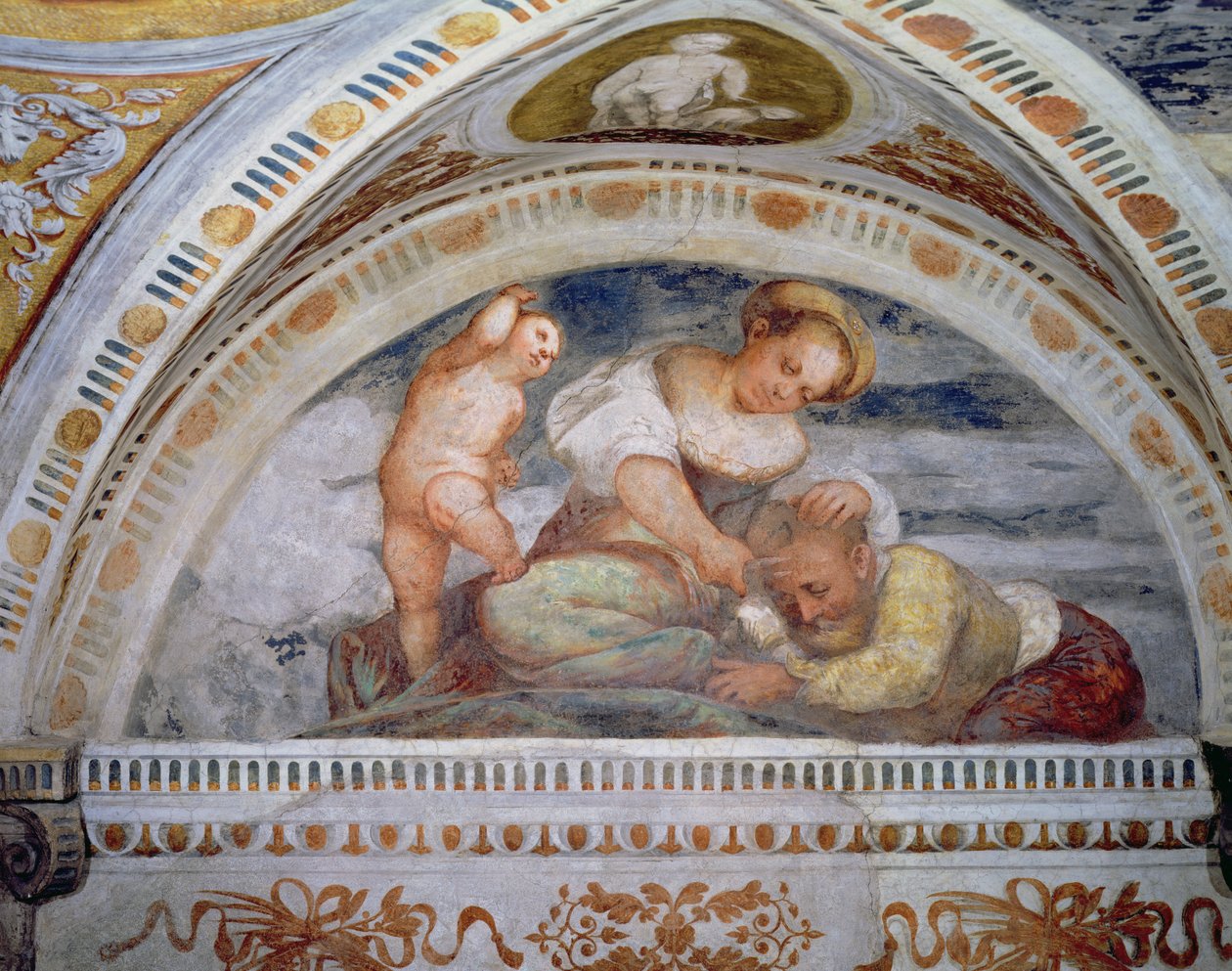 Huonekalut ja erilaiset esineet 1100- ja 1300-luvuilta tekijältä Girolamo Romanino