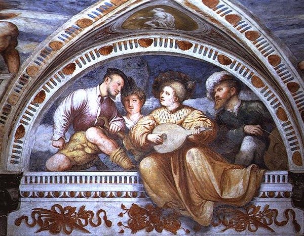 Konsertti: jousisoittimet, lunette tekijältä Girolamo Romanino