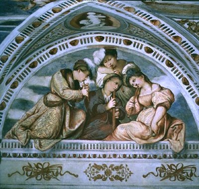 Konsertti: puhallinsoittimet, lunette tekijältä Girolamo Romanino