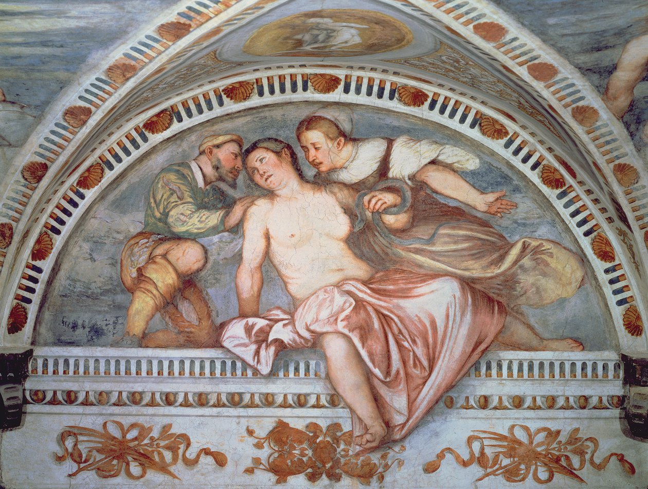 Huonekalut ja erilaiset esineet 1100- ja 1300-luvuilta tekijältä Girolamo Romanino