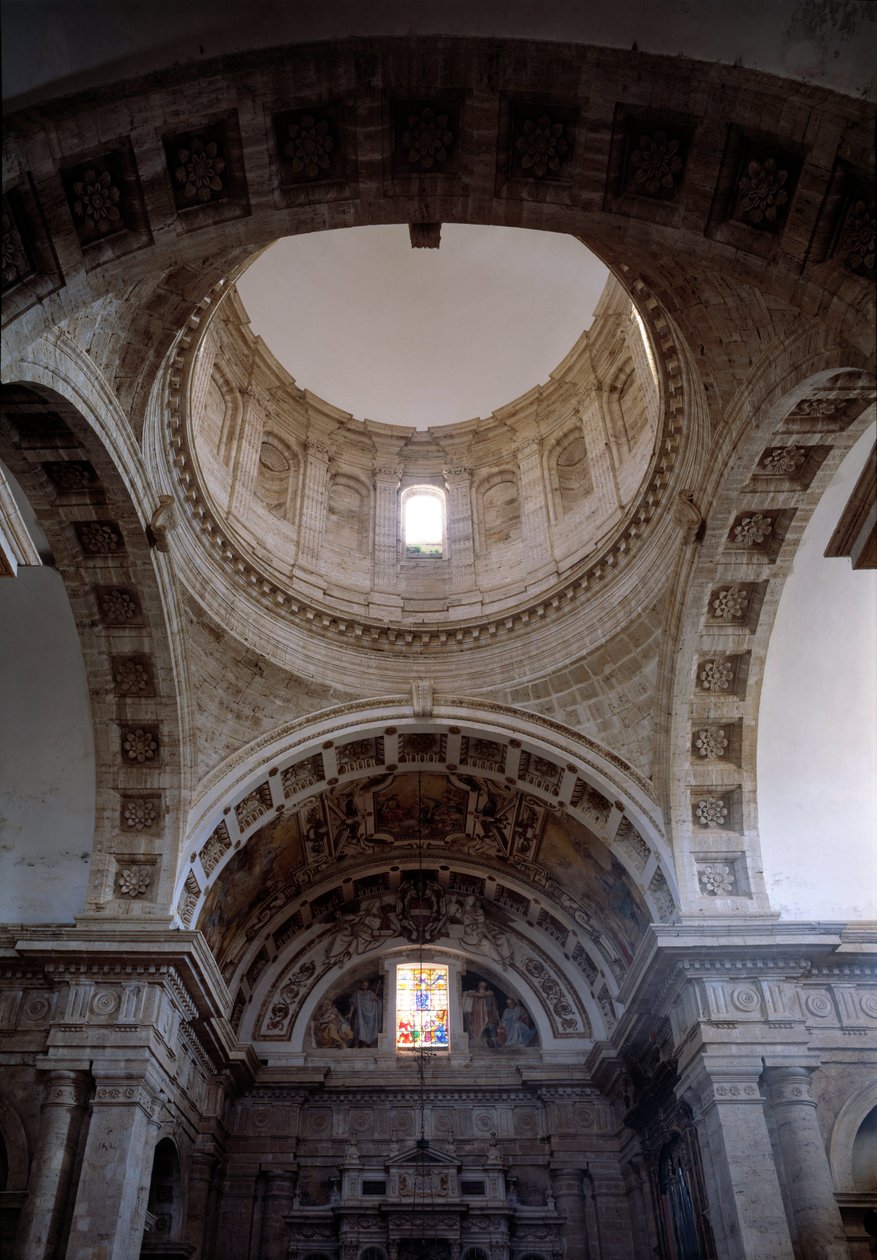 Sisäkuva San Biagion kirkosta (1518-1545) tekijältä Giuliano Giamberti da Sangallo