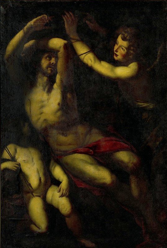Pyhän Sebastianuksen marttyyrikuolema tekijältä Giulio Cesare Procaccini