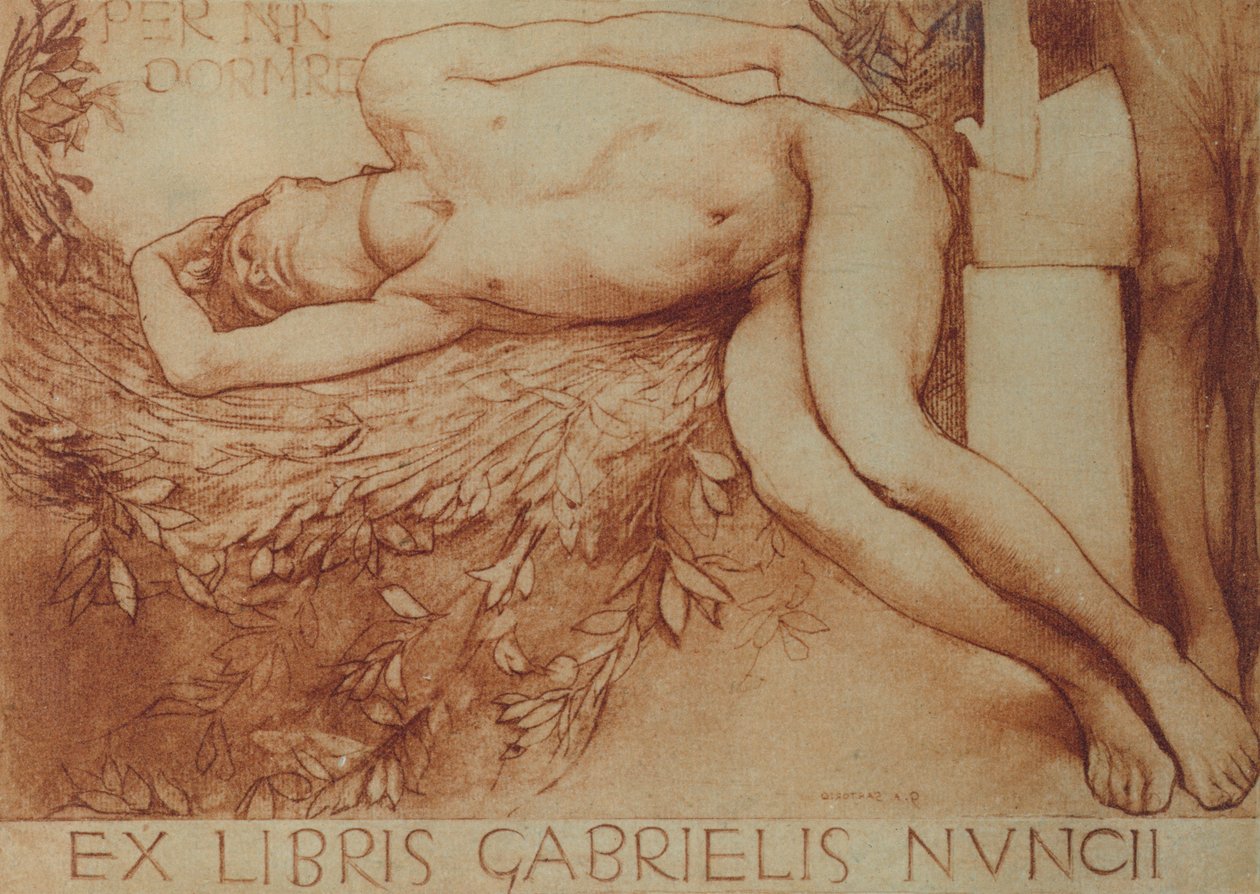 Ex Libris -kortti Gabriele d