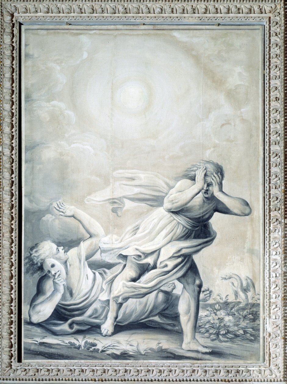 Totuuden allegooria, joka paljastaa asioiden olemuksen ja häpäisee petoksen ja petoksen (Painting, n. 1820-1826) tekijältä Giulio Ballino