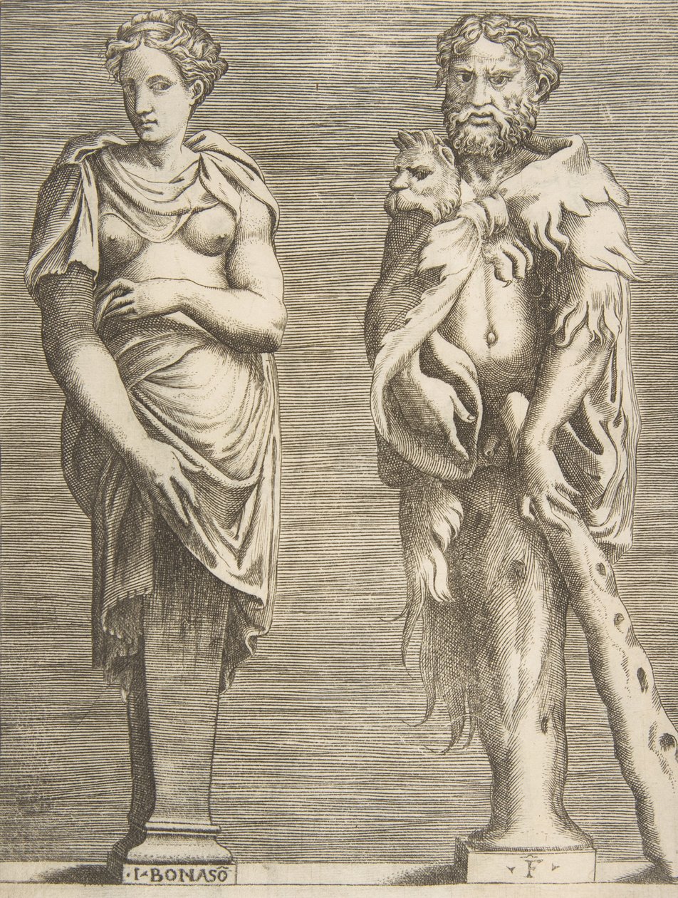 Herculesin ja Deianiran ehdot, n. 1531-76, n. 1531-76. tekijältä Giulio Bonasone