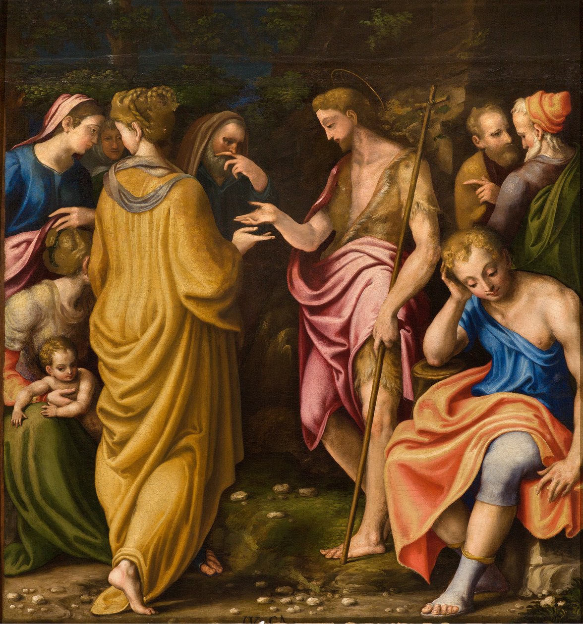 Neitsyt Marian kappeli, ensimmäinen jänne eteläpuolella, Julius Camps, Kastajan saarna 1569 tekijältä Giulio Campi