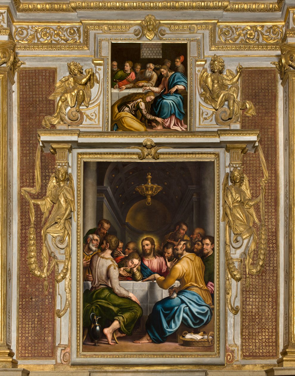 SS Sacramenton kappeli, toinen jänne pohjoispuolella, Giulio Campi, viimeinen ehtoollinen 1569, Giulio Campi, ehtoollinen Simonen talossa 1569 tekijältä Giulio Campi