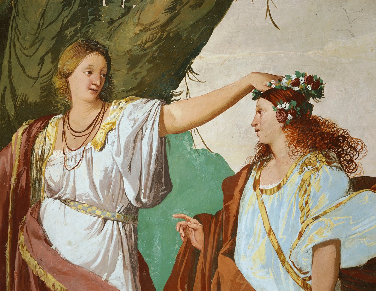 Nymfi Amaryllis kruunattiin suudelmakilpailun voittajaksi tekijältä Giulio Carpioni