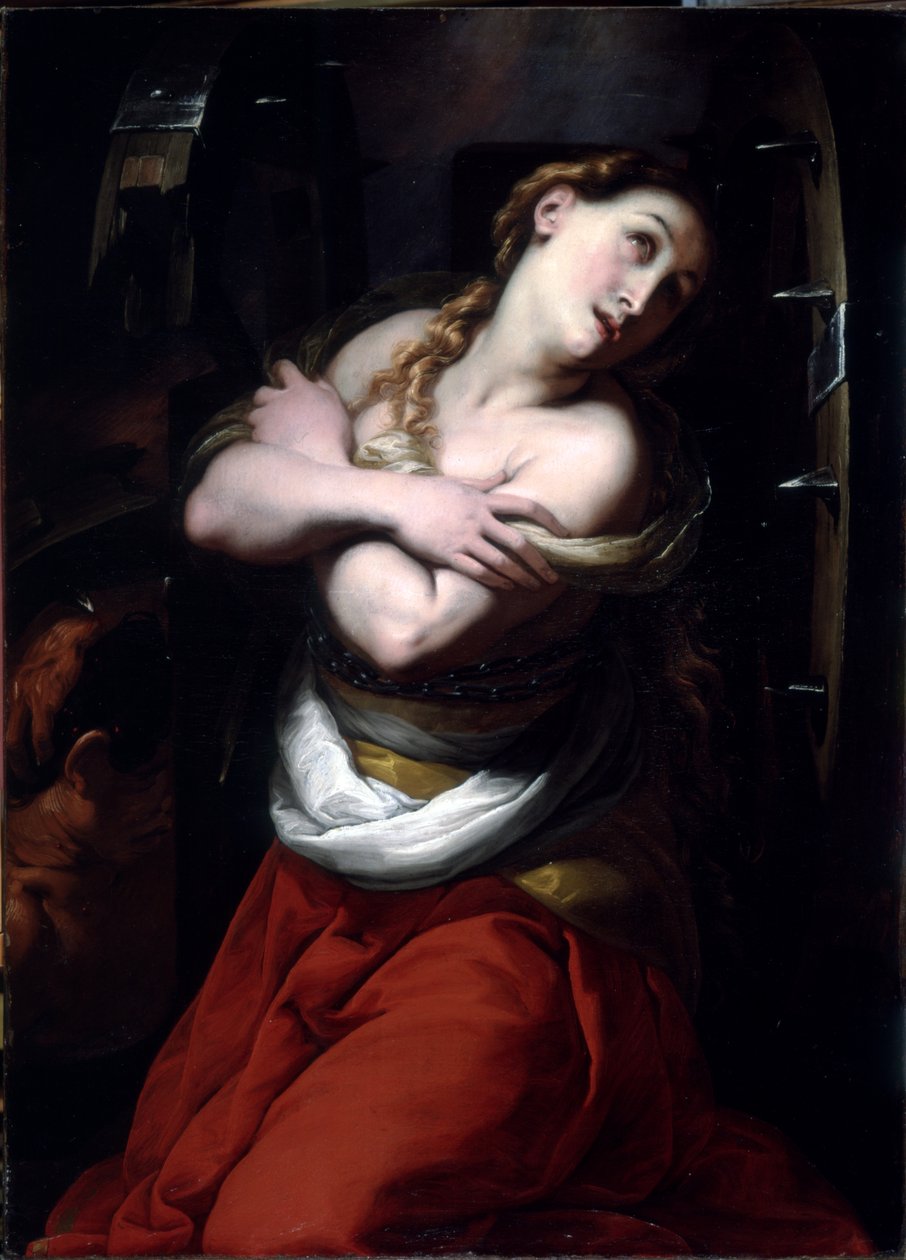 St. Catherine (öljy pellavalle) tekijältä Giulio Cesare Procaccini