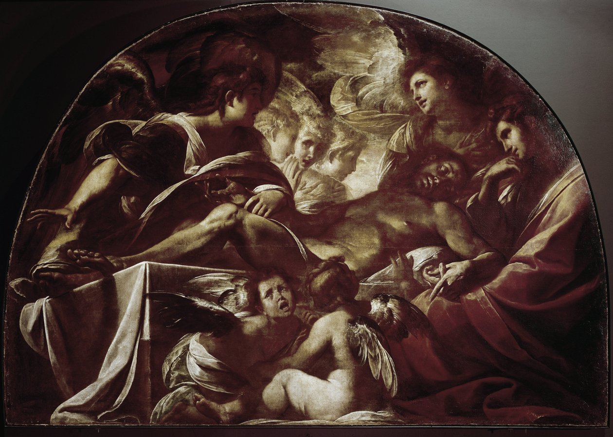 Kuollut Kristus. (öljy kankaalle tekijältä Giulio Cesare Procaccini