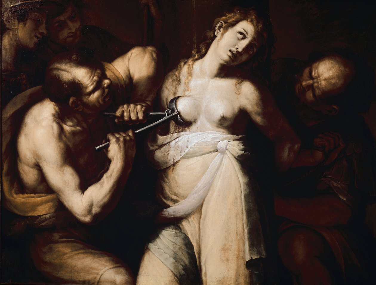 Sisilian Pyhän Agathan marttyyrikuolema. (öljy kankaalle tekijältä Giulio Cesare Procaccini