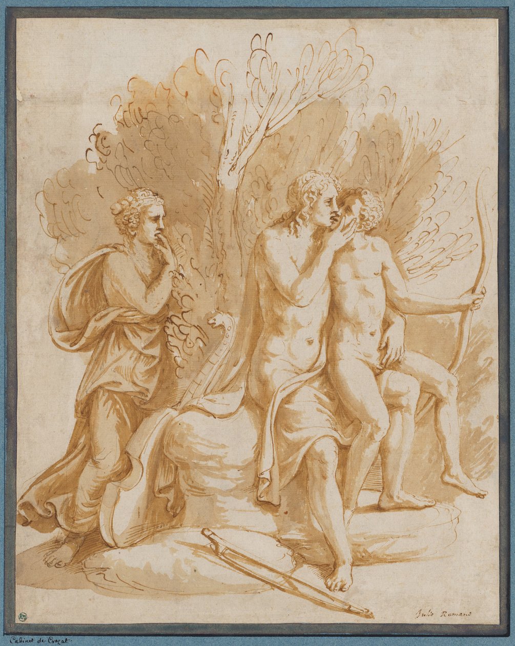 Apollo mit einem Liebhaber tekijältä Giulio Romano