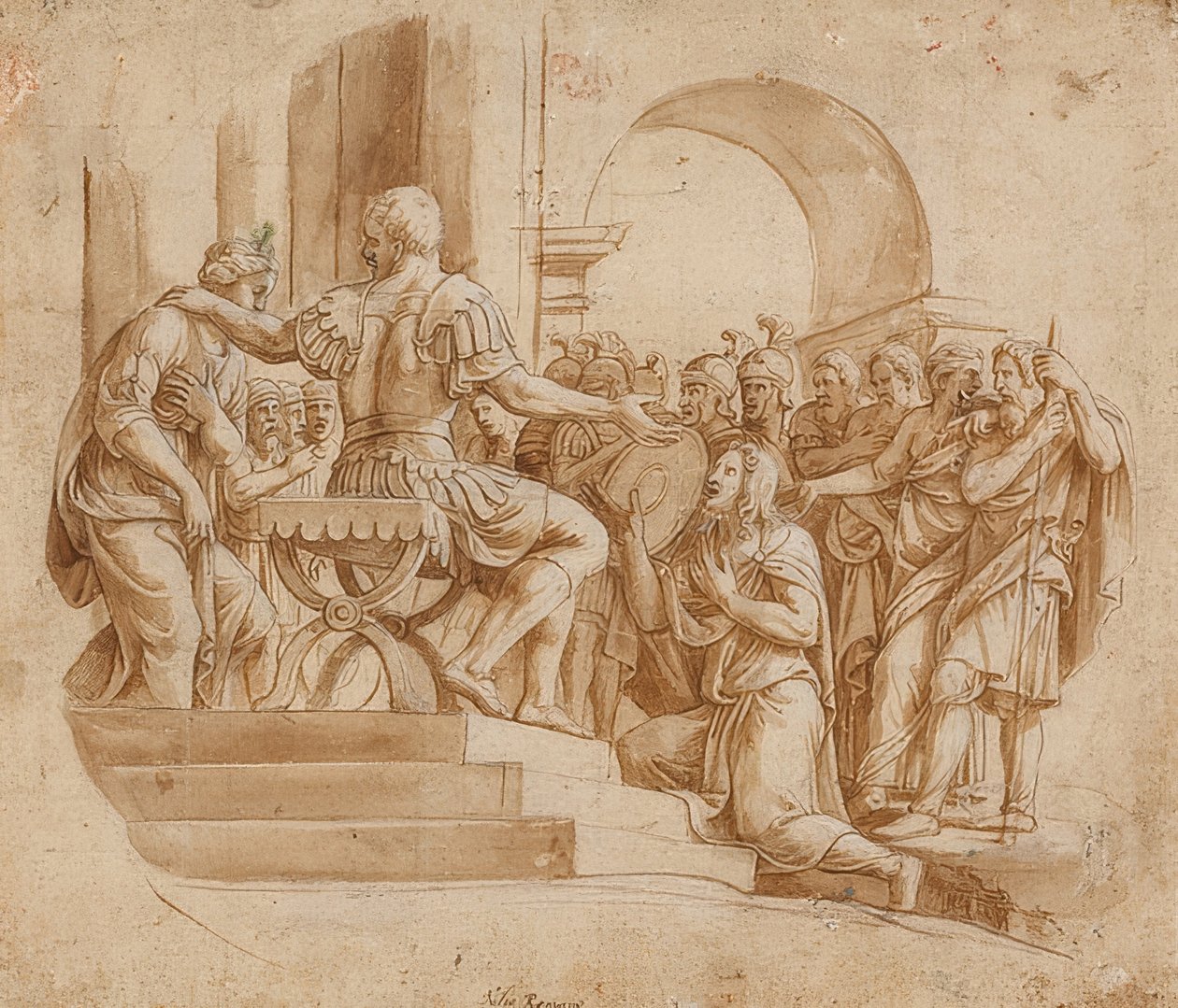Scipion pidättäytyminen. Noin 1530/32 tekijältä Giulio Romano