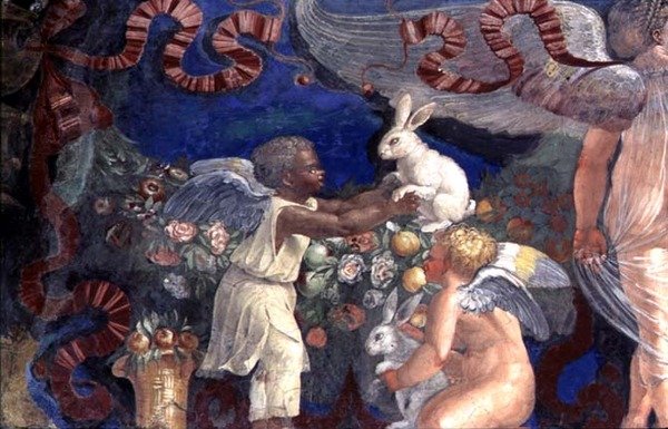 Friissi "huone, jossa on Cupids Frieze" tekijältä Giulio Romano