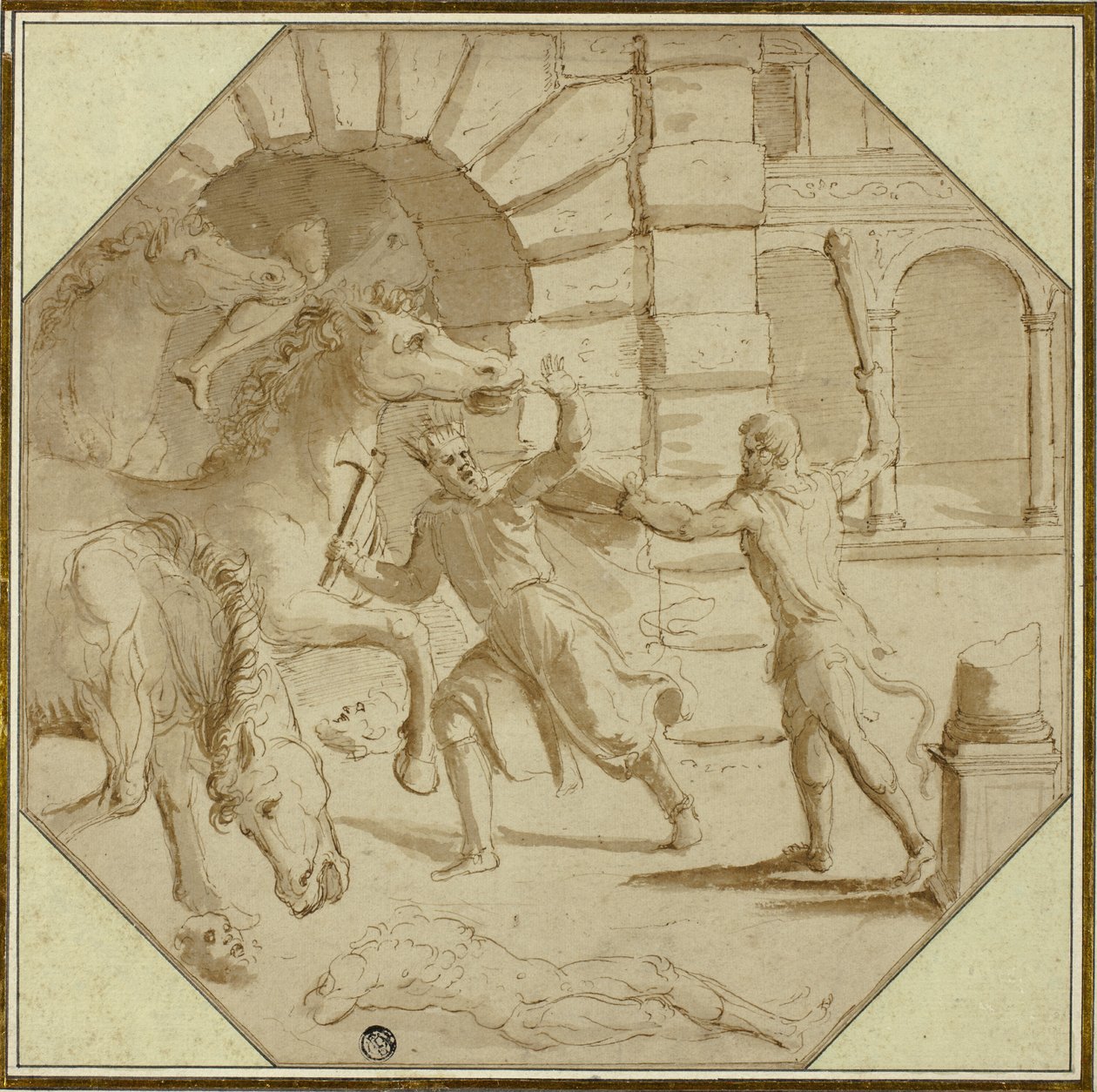 Hercules kaatokuningas Diomedes tekijältä Giulio Romano