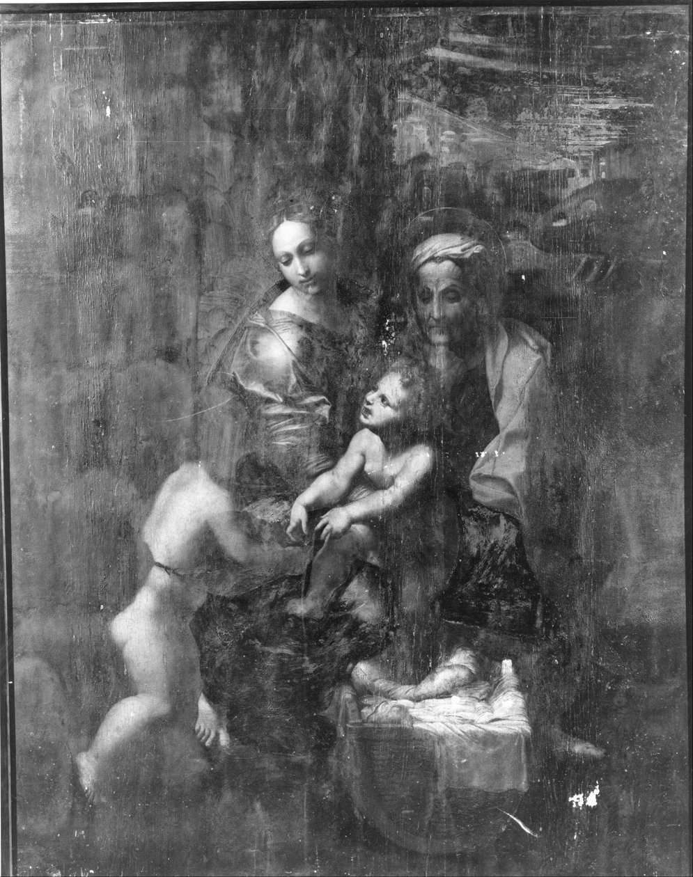 Madonna ja lapsi pyhien Elizabethin ja Johanneksen kanssa tekijältä Giulio Romano Raphael
