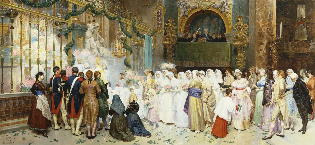 Konfirmaatiomessu, 1870 tekijältä Giulio Rosati