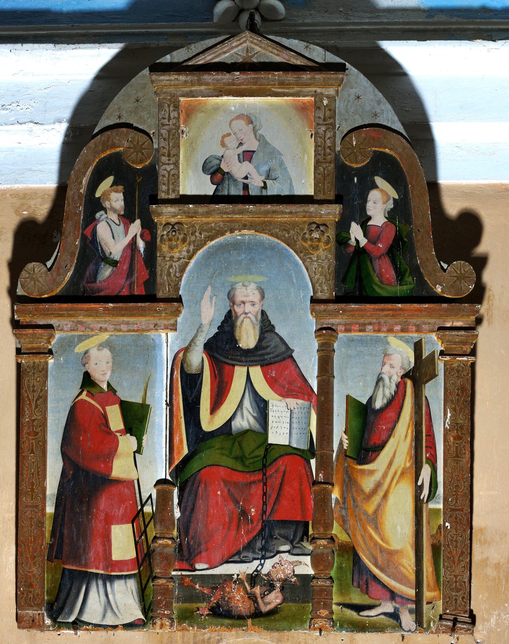 Pyhän Bernardin triptyykki, noin 1578 (maalaus) tekijältä Giulio de Rossi