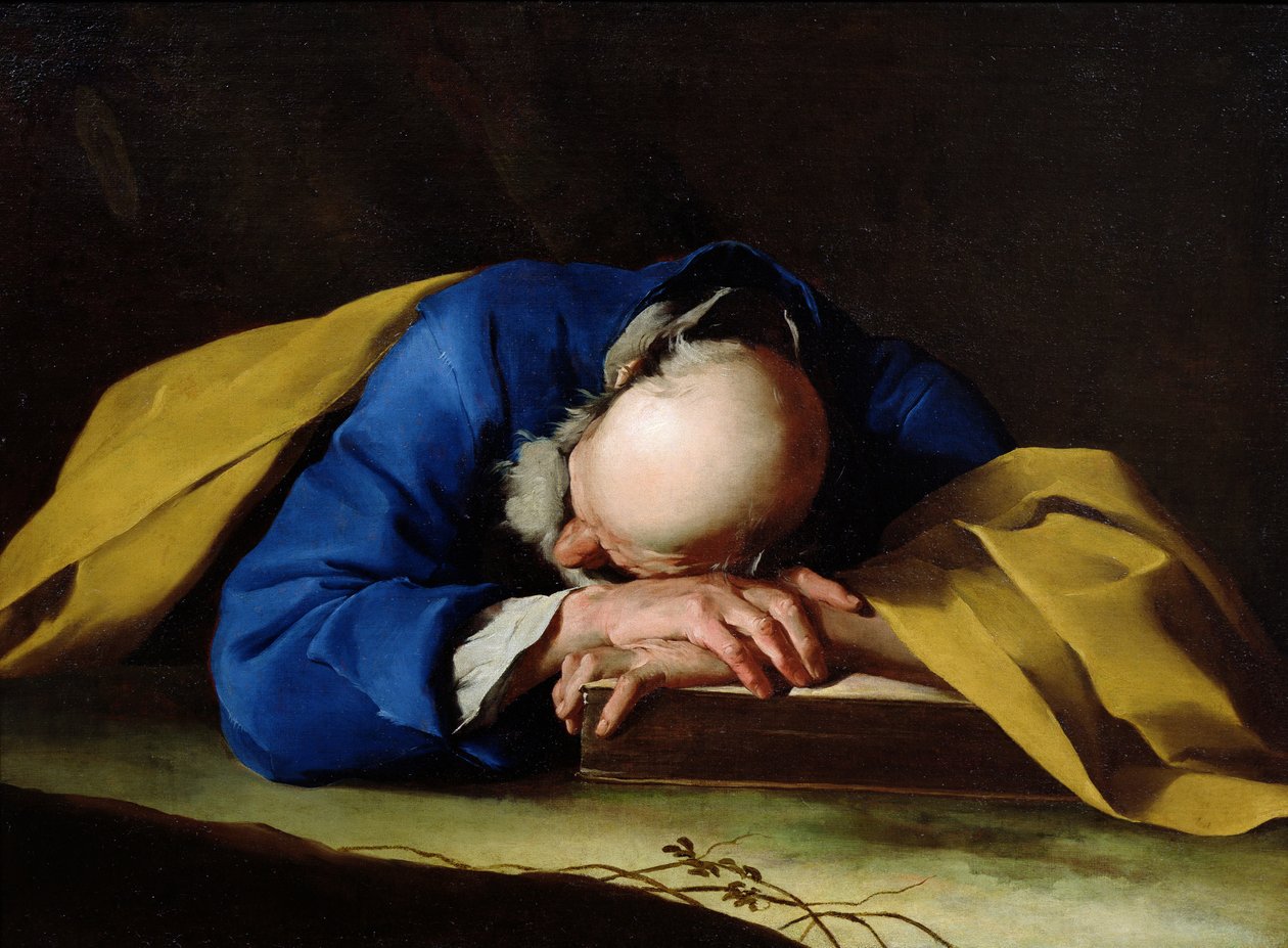 St. Peter tai St. Hierony Sleeping, n. 1735–1739 tekijältä Giuseppe Antonio Petrini