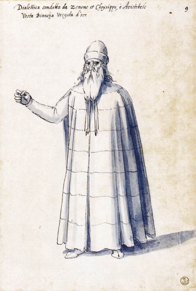 Allegorisen hahmon puku Dialektiikka tekijältä Giuseppe Arcimboldo