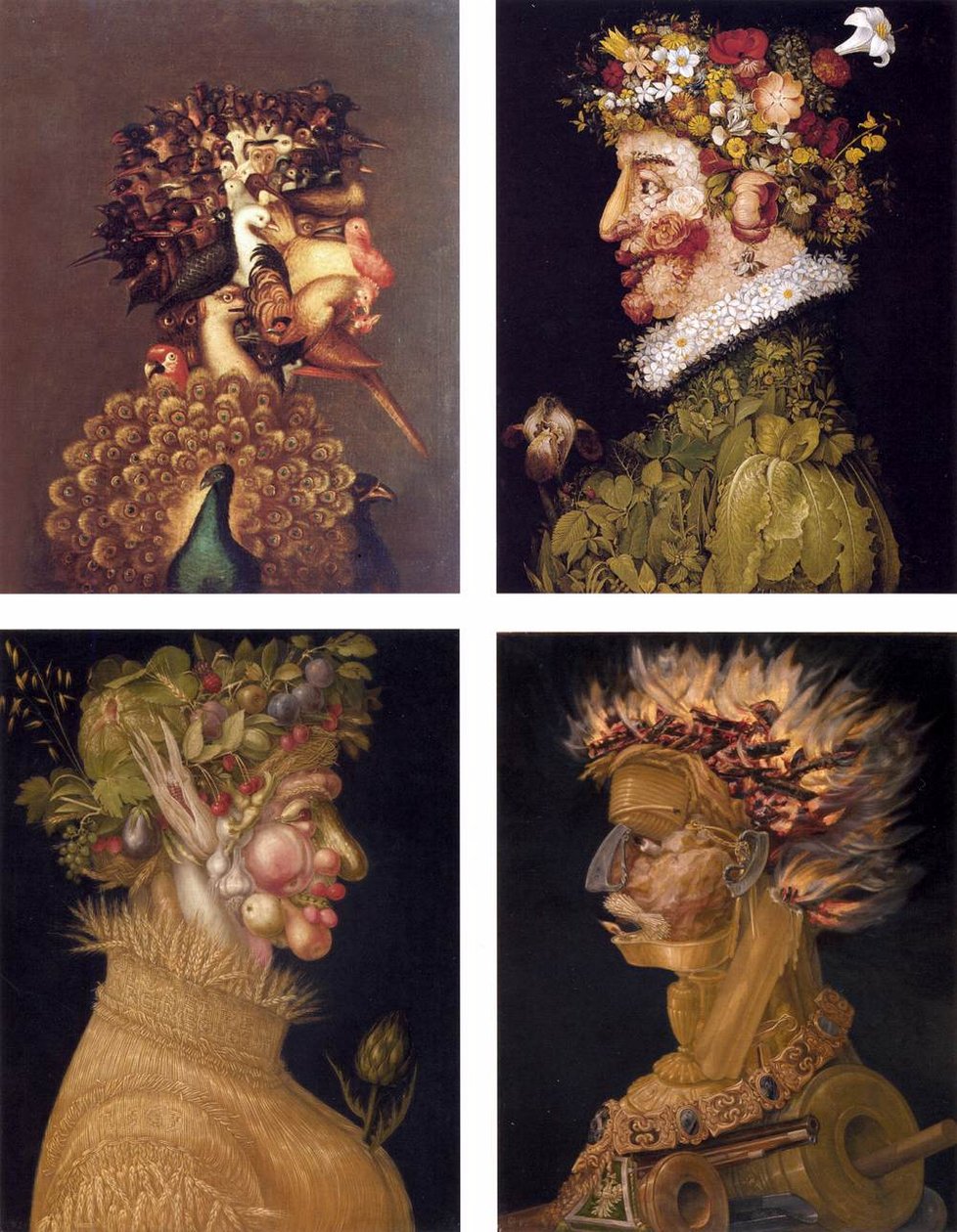 Allegoriaparit tekijältä Giuseppe Arcimboldo