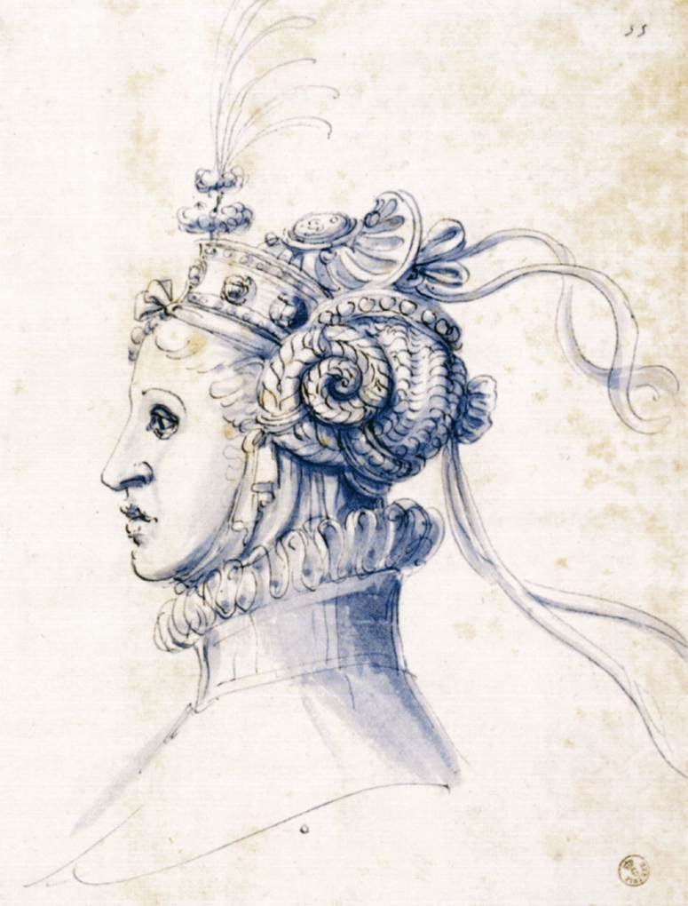 Luonnos naamiota varten tekijältä Giuseppe Arcimboldo