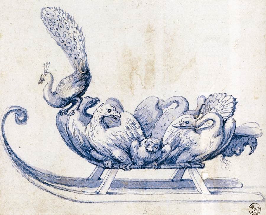 Luonnos rekeä varten tekijältä Giuseppe Arcimboldo
