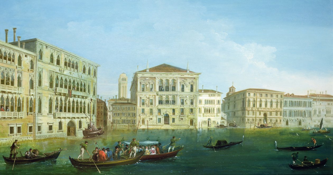 Casa Foscari ja Palazzo Balbi, Grand Canalilta, Venetsia. tekijältä Giuseppe Bernardino Bison