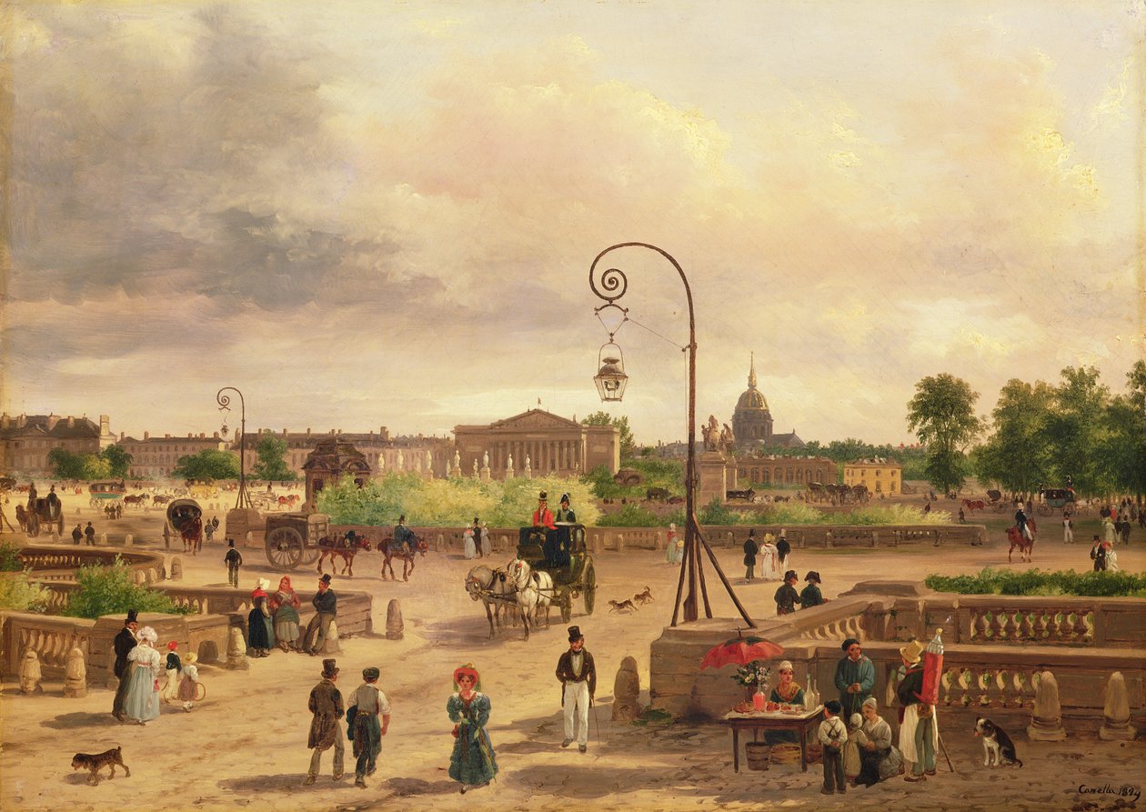 La Place de la Concorde vuonna 1829 (katso myös 19842) tekijältä Giuseppe Canella