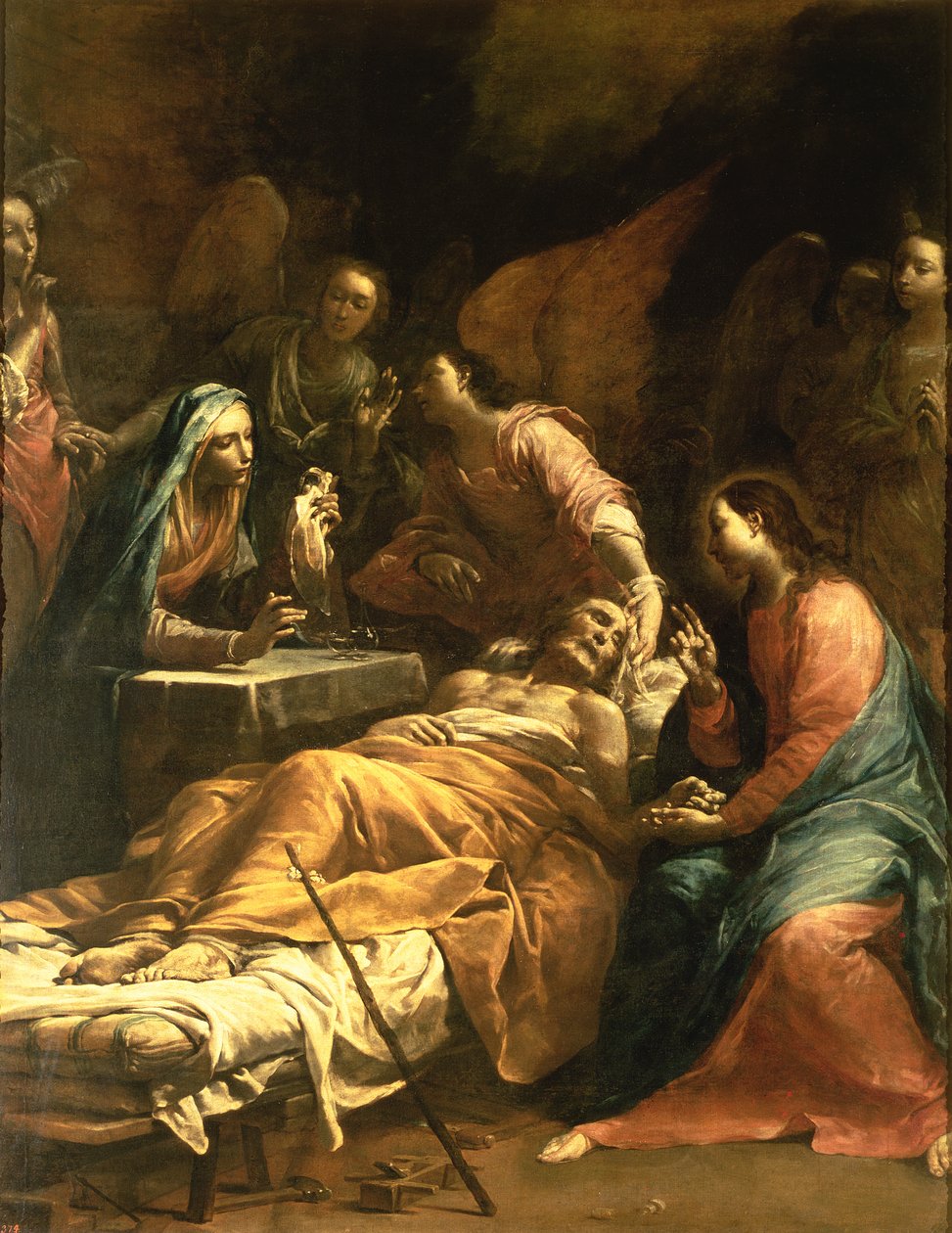 Pyhän Joosefin kuolema, noin 1712 tekijältä Giuseppe Maria Crespi