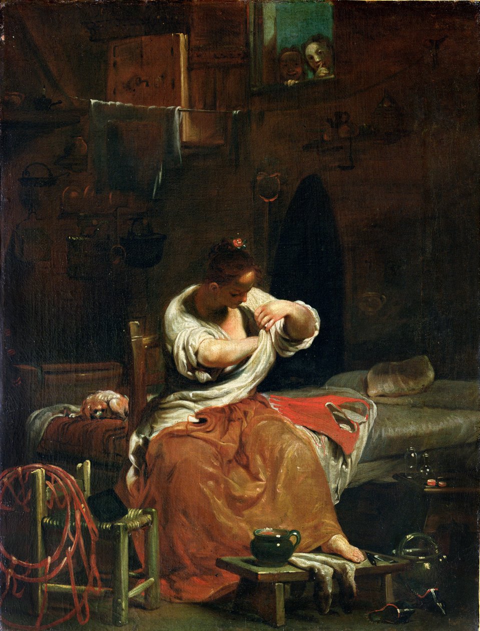 Kirppu, n. 1715-20 tekijältä Giuseppe Maria Crespi