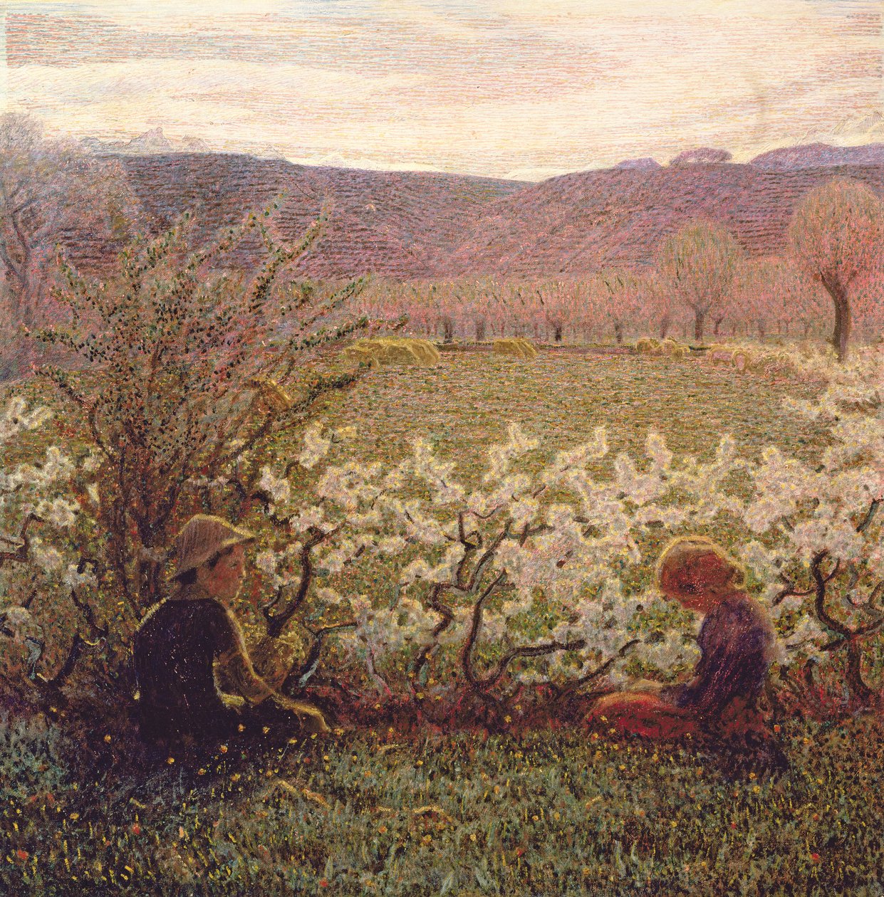 Kukkiva niitty tekijältä Giuseppe Pellizza da Volpedo