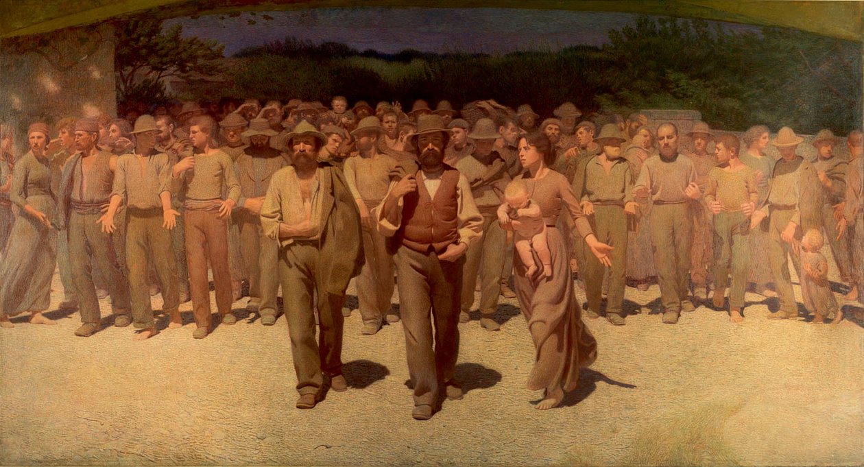 Il Quarto Stato Neljäs kartano tekijältä Giuseppe Pellizza da Volpedo