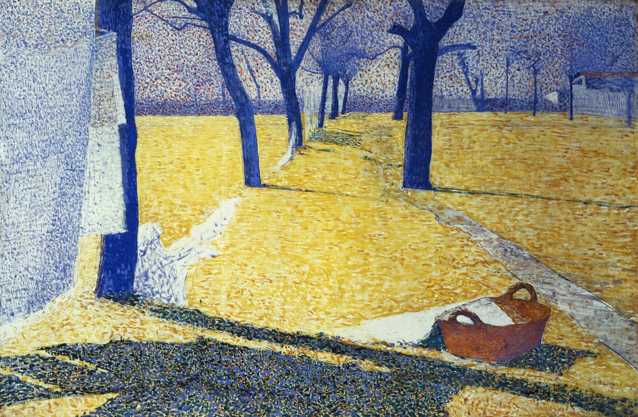 Pesu auringossa, 1905 tekijältä Giuseppe Pellizza da Volpedo
