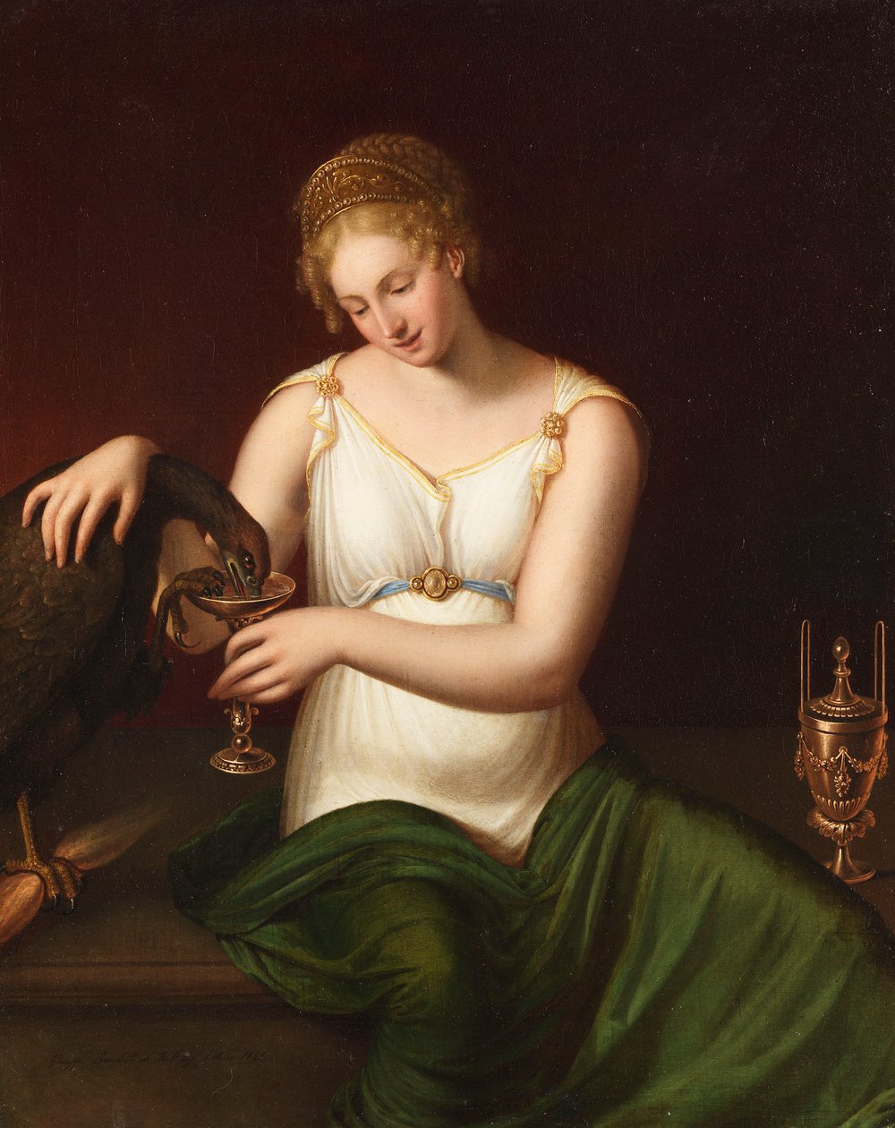 Hebe trankt den Adler des Jupiter tekijältä Giuseppe Rambelli