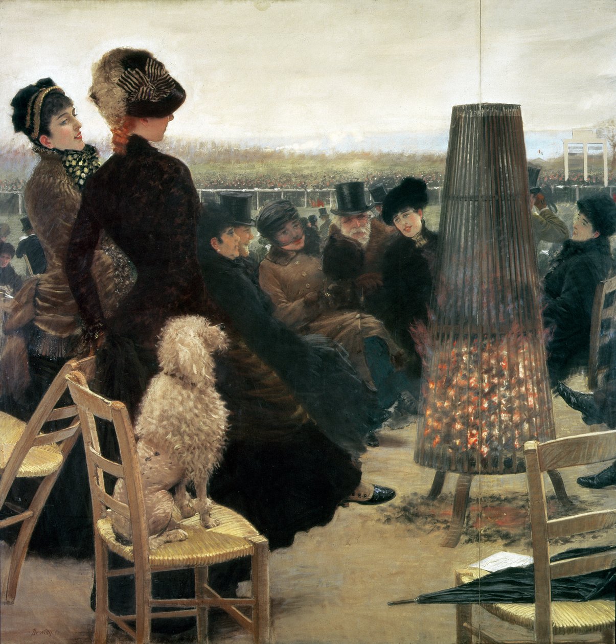 Kilpailut Auteuilissa, osa triptyykkiä tekijältä Giuseppe de Nittis